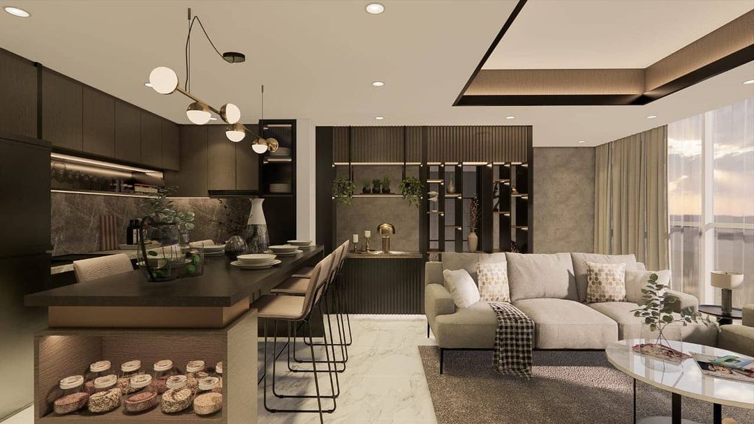 Modernes Wohnungsinterieur nach Umbau